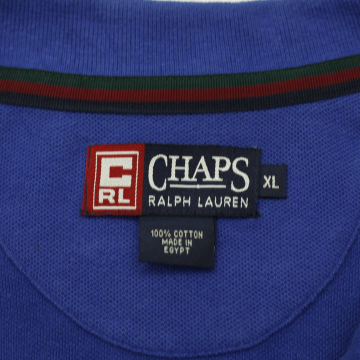 Mens Chaps Ralph Lauren Polo Navy Blue Embroidered Logo Cotton Size XL