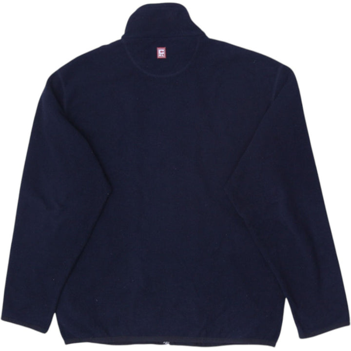 Vintage Mens Chaps Ralph Lauren Navy Fleece Jacket Full Zip Large | Migration_Fleece - Side View | Fashion Rerun