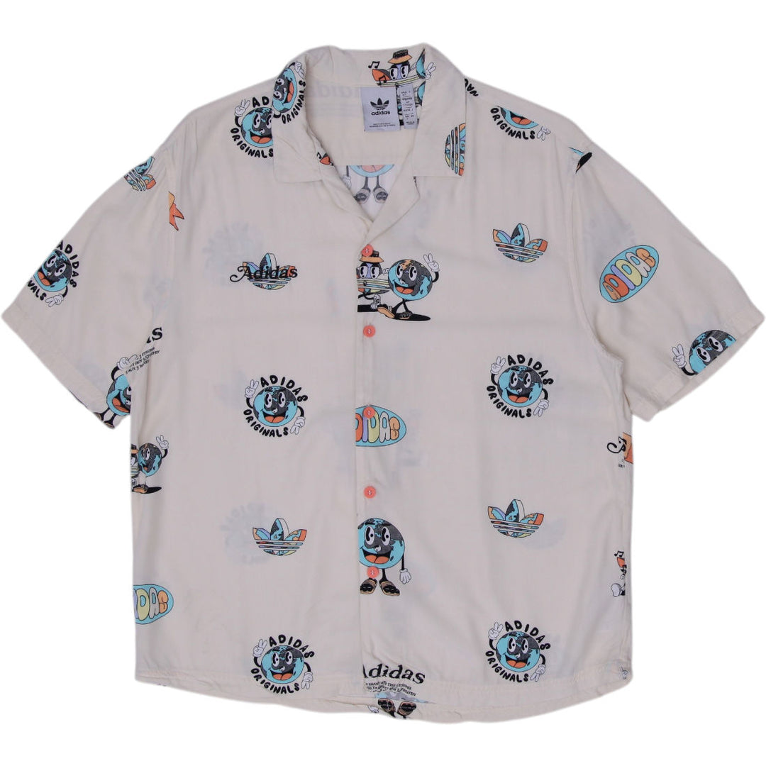 Mens Adidas Originals Graphic Print Casual Shirt Size S