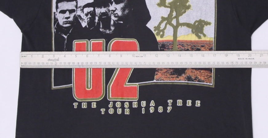 Vintage U2 "The Joshua Tree Tour 1987" Band T-Shirt Single Stitch | Migration_T-Shirts - View 7 | Fashion Rerun