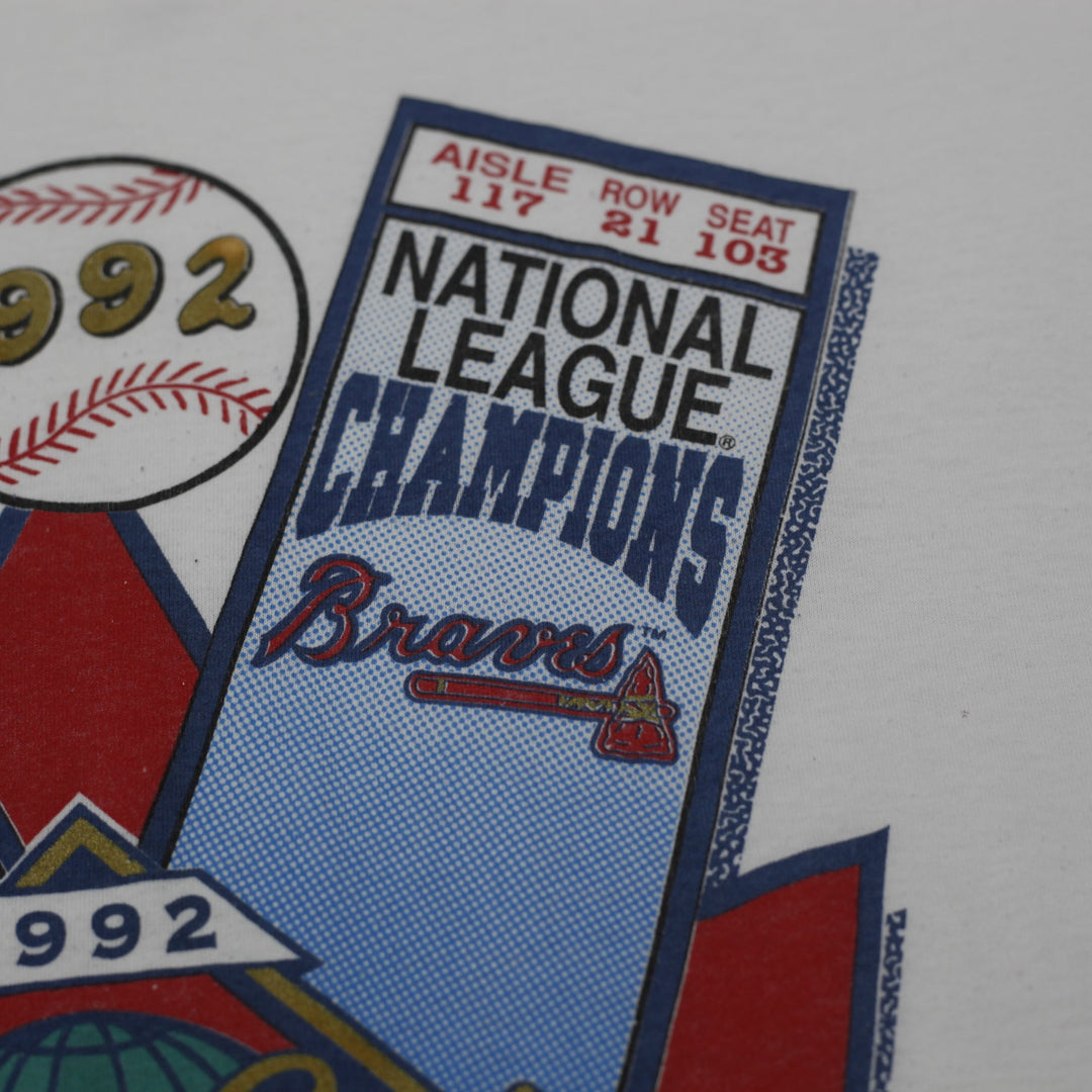 Vintage 1992 World Series MLB Toronto Blue Jays and Atlanta Braves S.Stitch