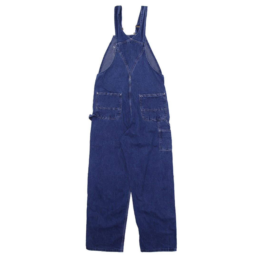 Vintage Made In USA R07DST Denim Blue Carpenter Bib Overalls