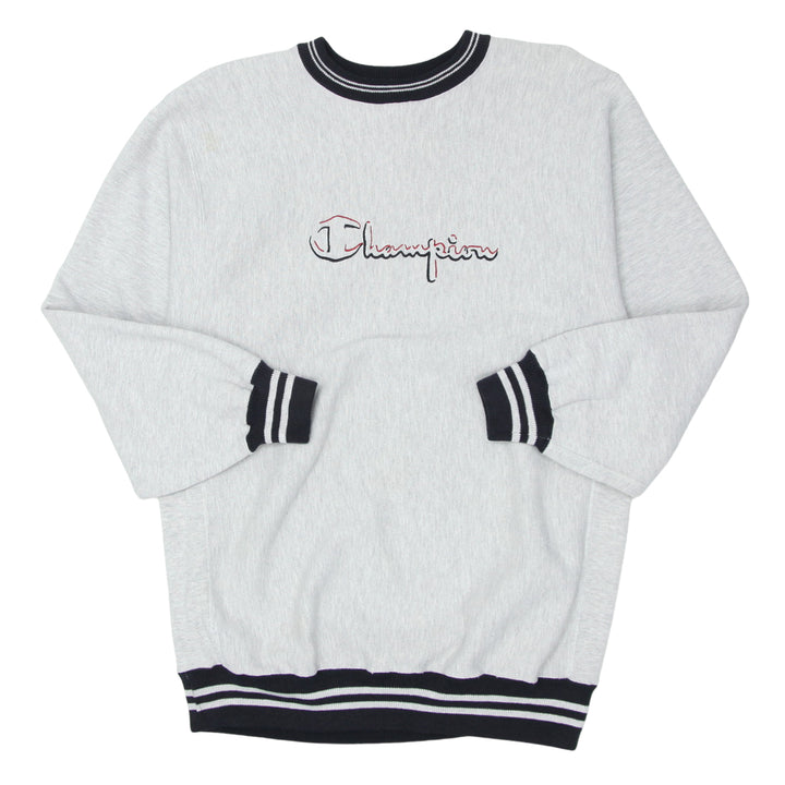 Vintage Champion Reverse Weave Embroidered Crewneck Sweatshirt Made In USA