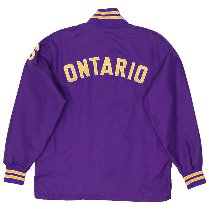 Vintage Riverside Minor Baseball Button Made In USA Nylon Jacket | Migration_Jacket UAENAT20 - Side View | Fashion Rerun