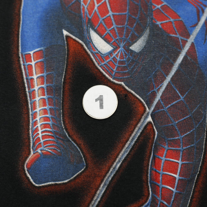 Vintage 2004 Spider-Man 2 Movie Promo Graphic T-Shirt Black Size L/XL