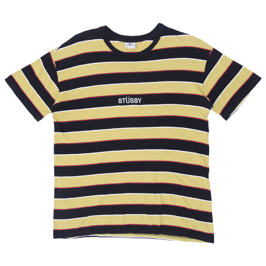 Shop Mens Stussy Embroidered Stripe T-Shirt | Fashion Rerun