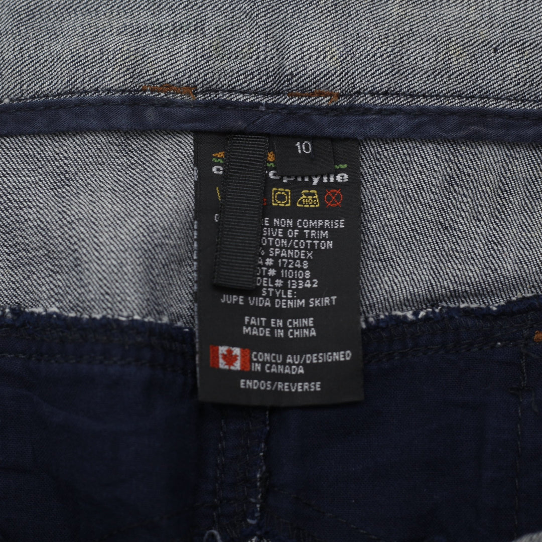 Y2K Ladies Stretch Denim Utility Skirt Size 10