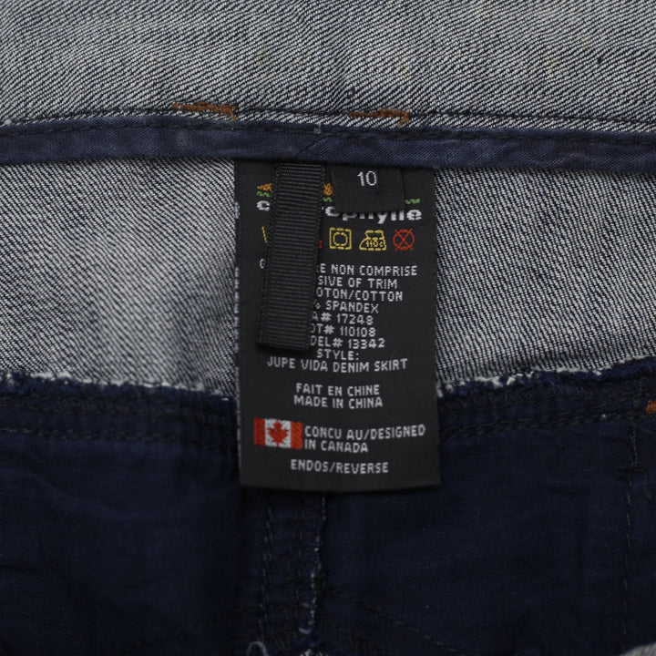 Y2K Ladies Stretch Denim Utility Skirt Size 10