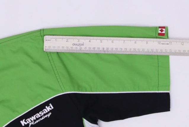 Mens Kawasaki Racing Green Logo Embroidered Short Sleeve Shirt XS