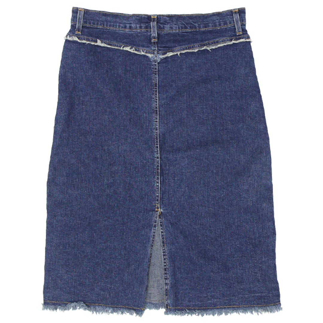 Y2K Liquid Denim Midi Skirt - Fashion Rerun Vintage Migration_Skirt