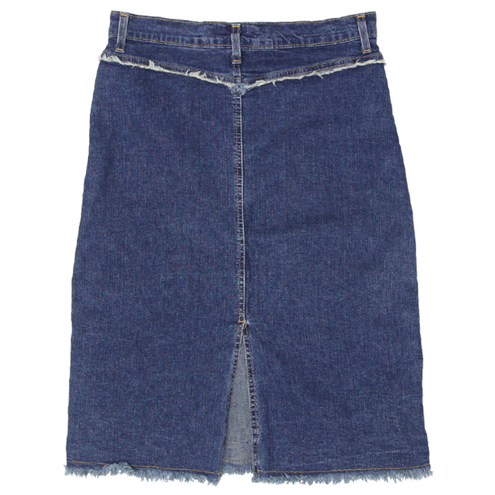 Y2K Liquid Denim Midi Skirt - Fashion Rerun Vintage Migration_Skirt
