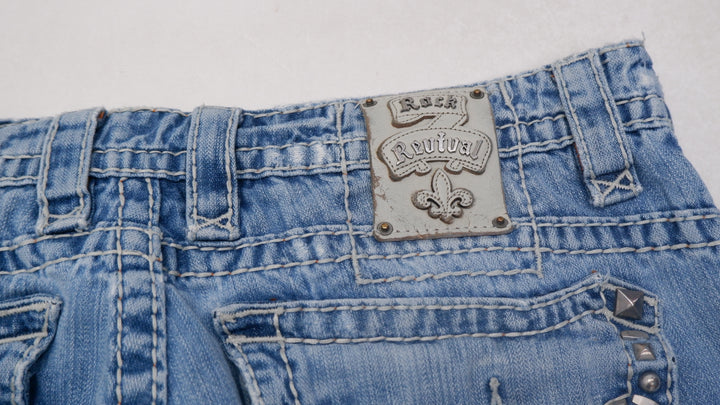 Y2K Mens Rock Revival Paul Boot Wide Leg Jeans