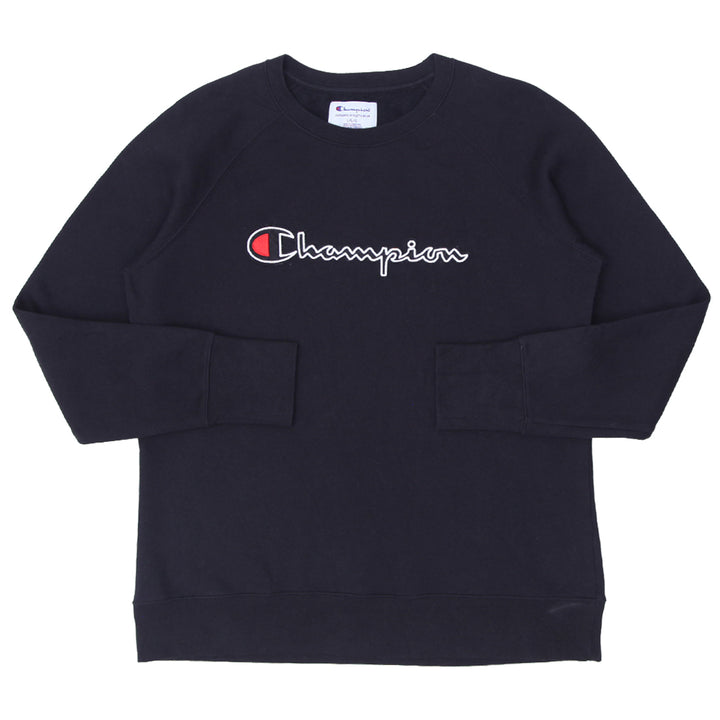Mens Champion Black Crewneck Sweatshirt - Fashion Rerun Vintage Migration_Sweaters