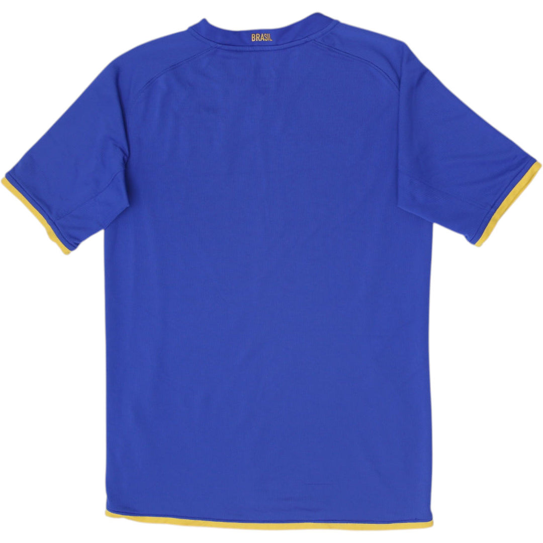 Youth Boys Nike Brazil 2008-10 Away Football Jersey Blue Size XL World Cup