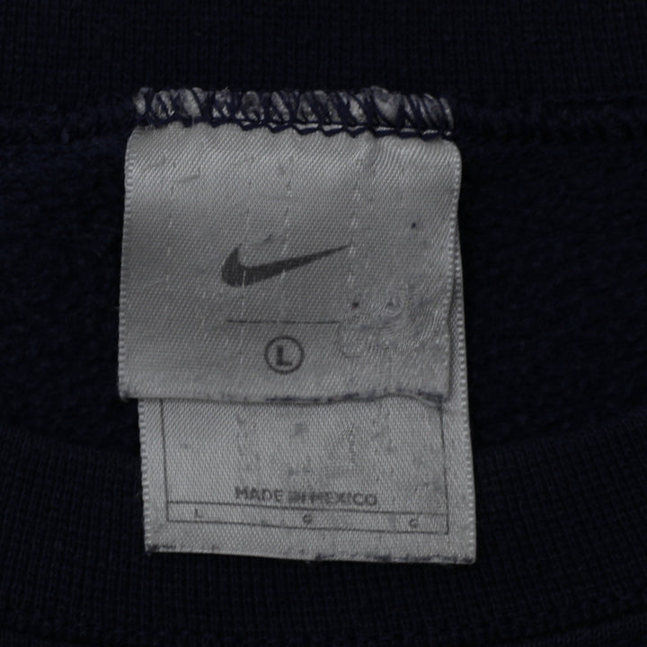 Vintage Mens Nike Sweatshirt Navy Blue Fleece Logo Essential | Migration_Sweatshirt - Back View | Fashion Rerun