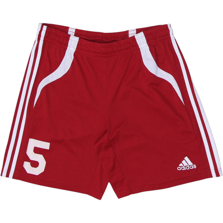 Mens Adidas Soccer Shorts Red White Number 5 Athletic