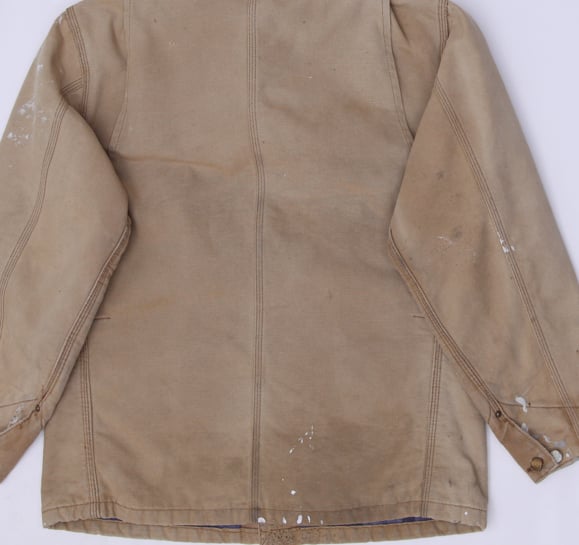 Vintage Carhartt Duck Blanket Lined Chore Coat Brown Canvas Workwear Jacket L | Migration_Jackets - Alternate | Fashion Rerun