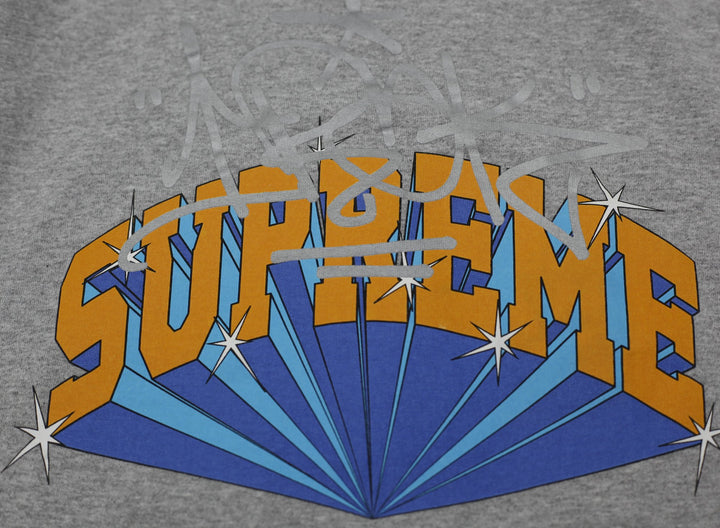 Mens Supreme x IRAK Arc Tee Heather Grey Made in USA Graphic T-Shirt Size Small