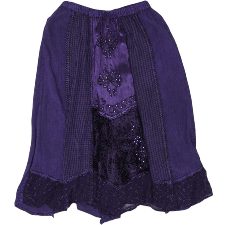 Y2K Ladies Lacy Jessie Embroidered Beaded Midi Skirt Size S