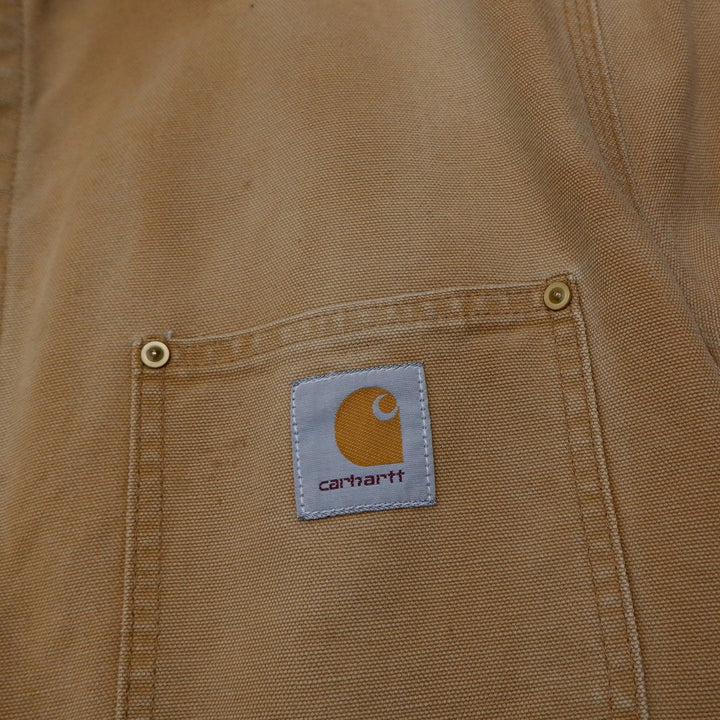 Vintage Mens Carhartt Slightly Distressed Jacket Brown Workwear Canvas | Migration_Jackets UAENAT20 - Back Vi | Fashion Rerun