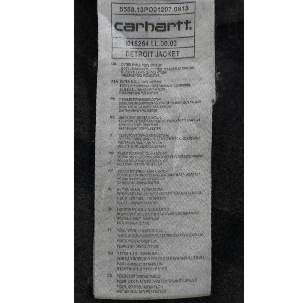 Mens Carhartt I015264.LL.00.03 Detroit Workwear Zip Up Jacket