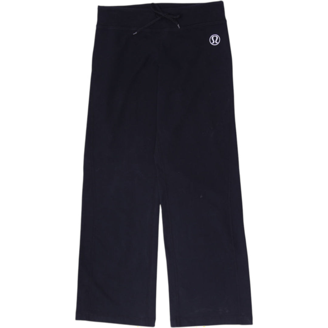 Ladies Lululemon Athletica Black Drawstring Size 6 Straight Leg Stretch Pants
