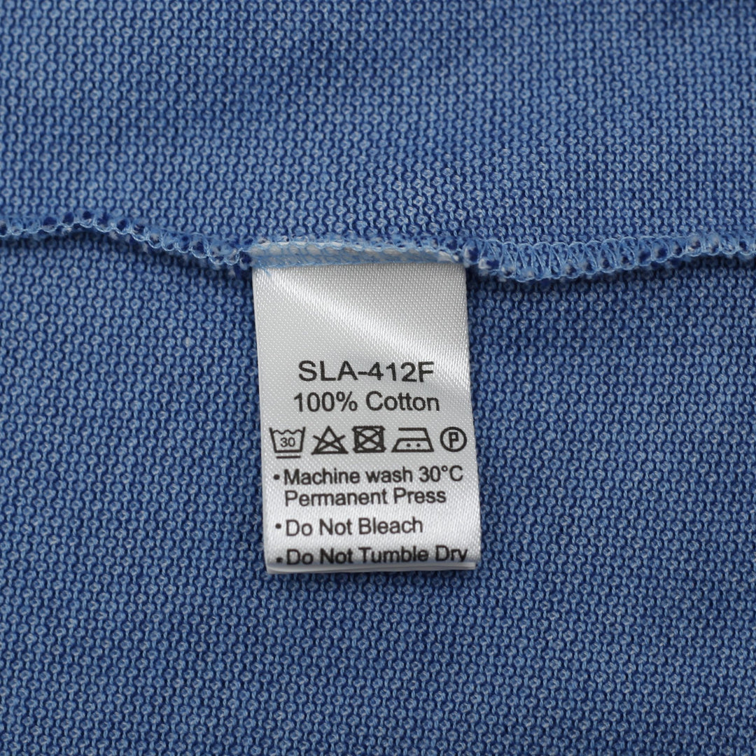 Mens Lacoste Caviar Pique Polo Shirt Blue Striped Collar Regular Fit Size L