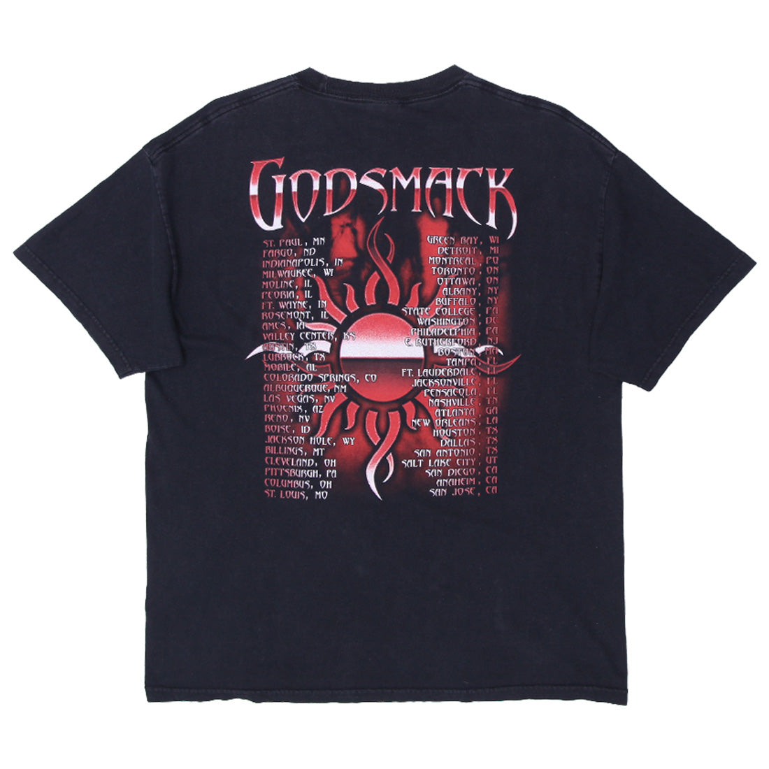 Shop Vintage Godsmack Band Tour T-Shirt - Tennessee River, Black