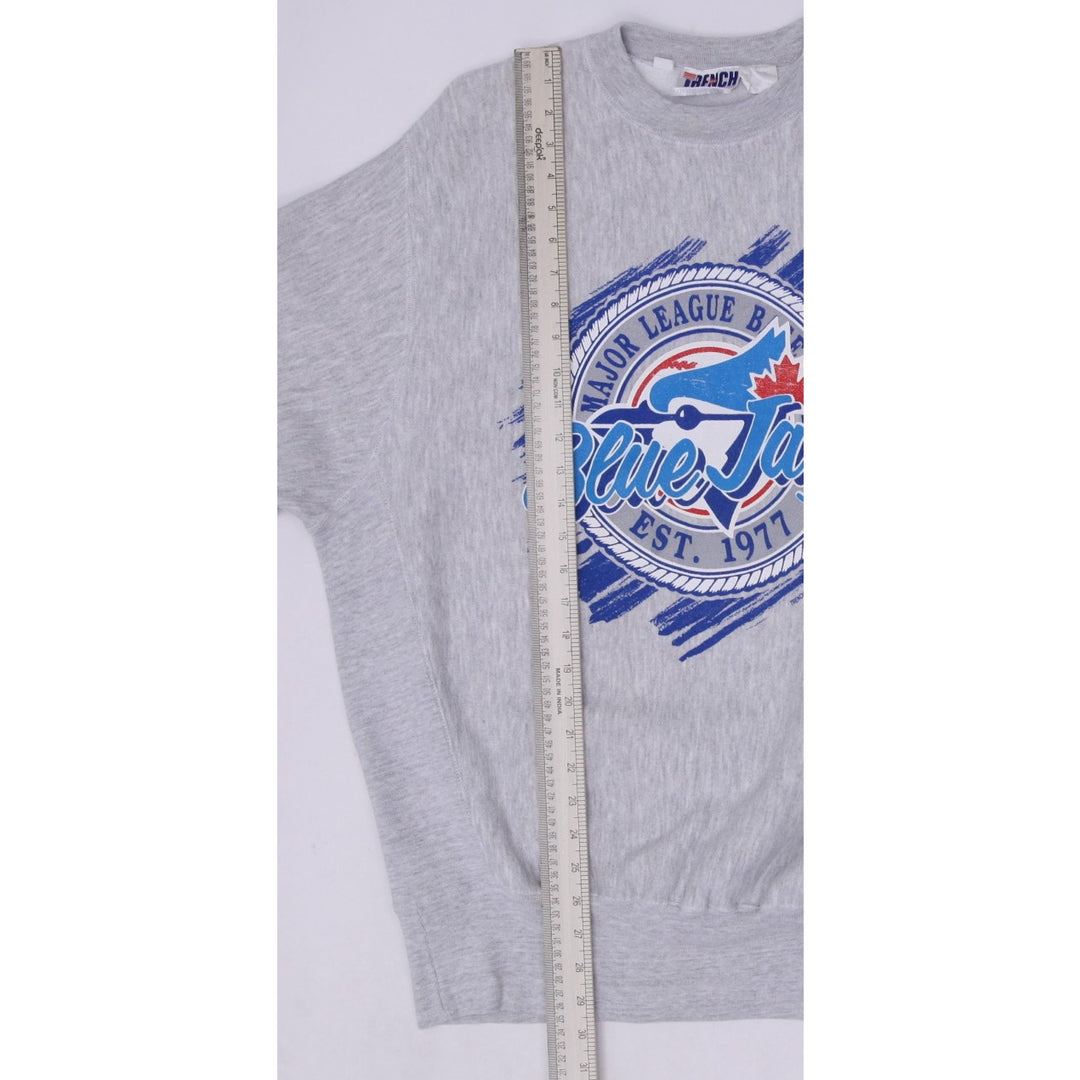 Vintage Trench USA Toronto Blue Jays 1991 Logo Gray Crewneck Sweatshirt Large | Migration_Sweatshirt - View 7 | Fashion Rerun
