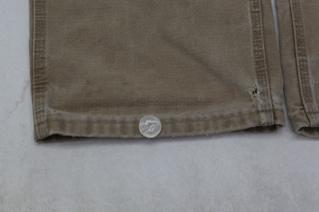 Mens Carhartt BO1 BRN Double Knee Dungaree Fit Pants
