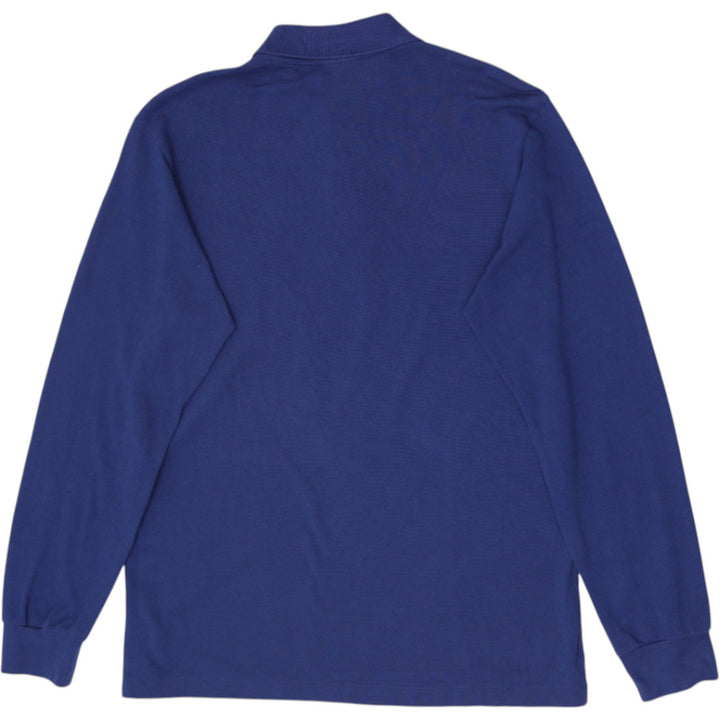 Mens Lacoste Long-Sleeve Cotton Polo T-Shirt Blue Size 3