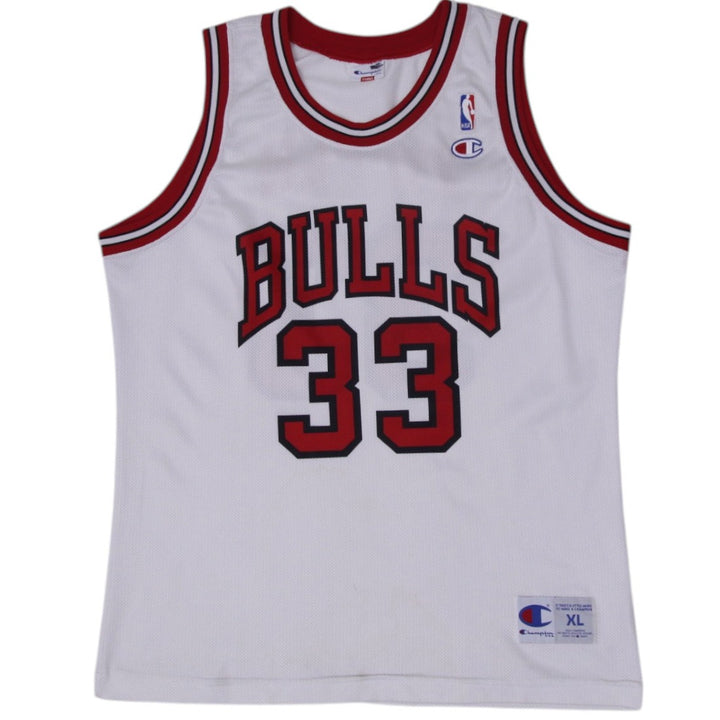 Vintage Champion USA Bulls 33 Pippen Jersey White Basketball NBA XL | Migration_Jerseys | Fashion Rerun