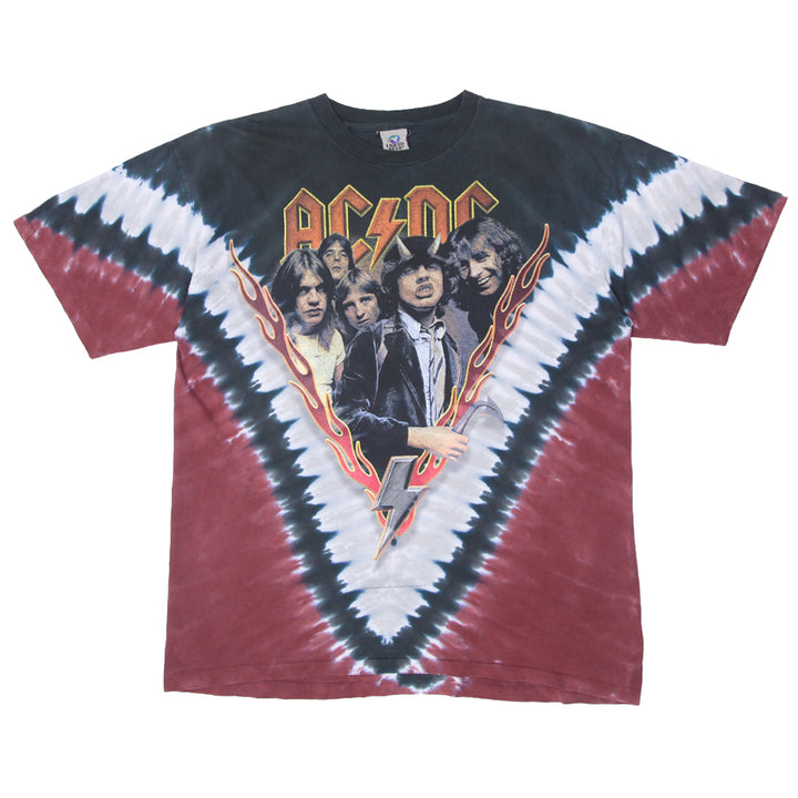 2003 Vintage AC DC Highway To Hell Tie Dye T-Shirt Made in USA Liquid Blue XL - Fashion Rerun Vintage Migration_T-Shirt