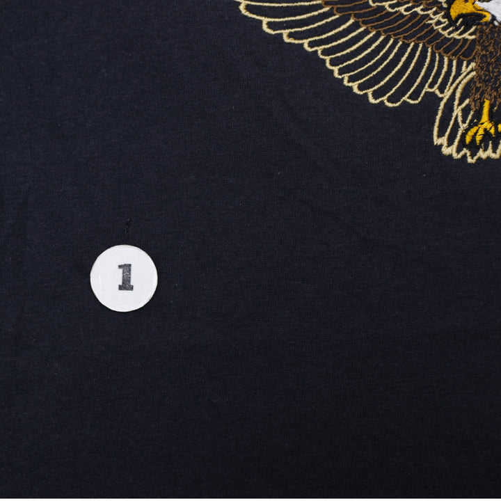 Vintage Harley-Davidson Upwing Eagle Embroidered Black T-Shirt