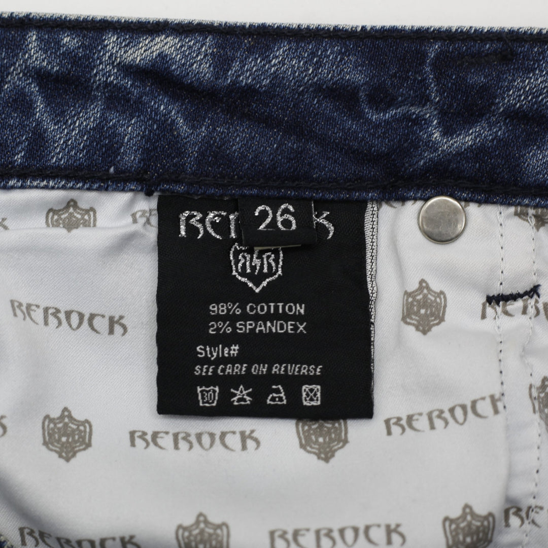 Y2K Ladies ReRock Distressed Low-Rise Denim Shorts Size 26