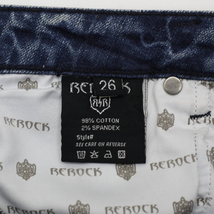 Y2K Ladies ReRock Distressed Low-Rise Denim Shorts Size 26