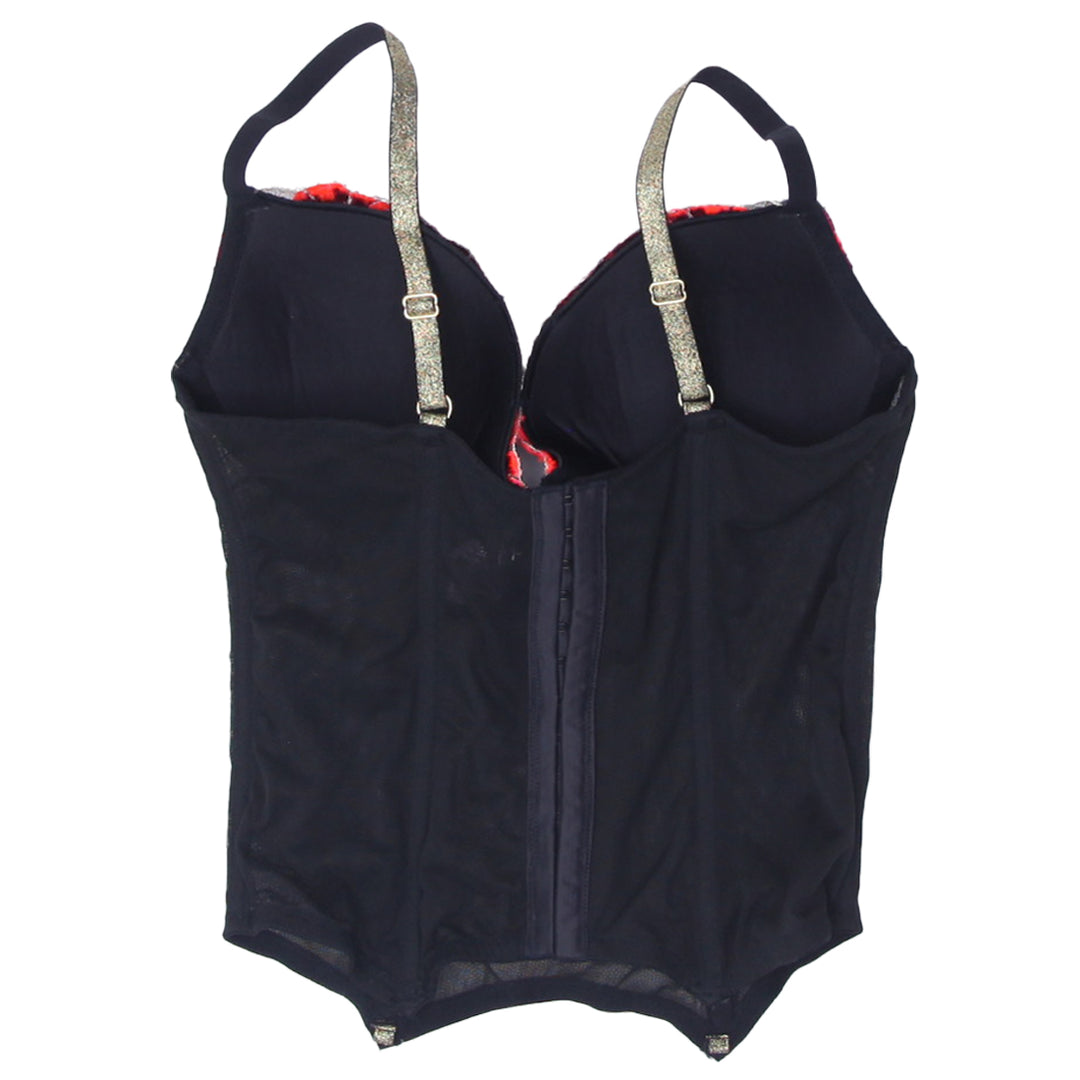 Ladies Victoria's Secret Floral Embroidered Mesh Corset