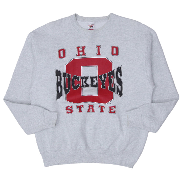 Vintage Fruit of the Loom Ohio Buckeyes State Crewneck Sweatshirt Made In USA Size L - Fashion Rerun Vintage Migration_Sweaters