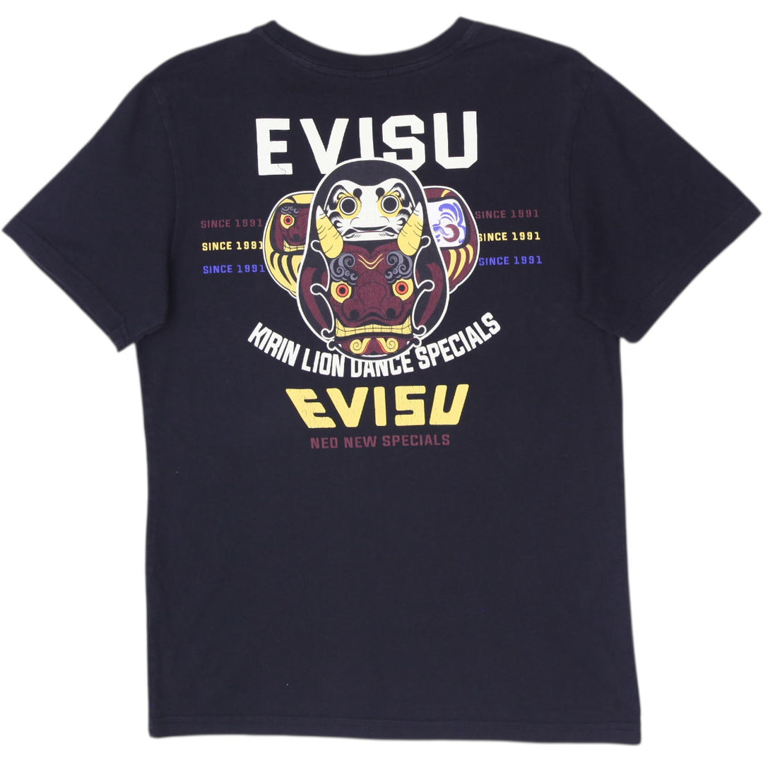 Mens Black Evisu Kirin Lion Dance Specials T-Shirt