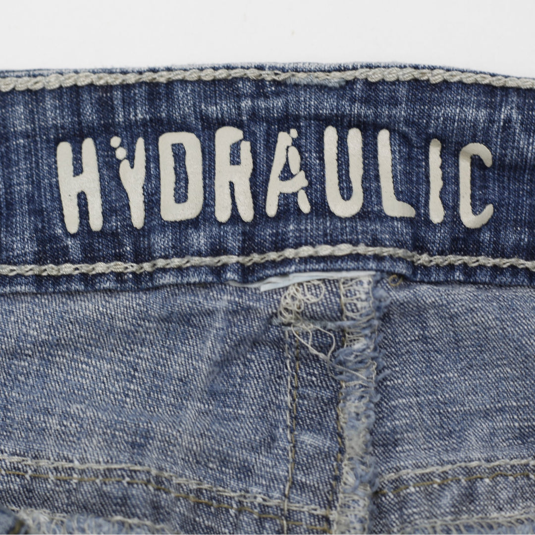 Y2K Ladies Hydraulic Blue Flared Jeans