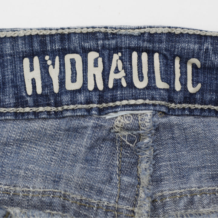 Y2K Ladies Hydraulic Blue Flared Jeans