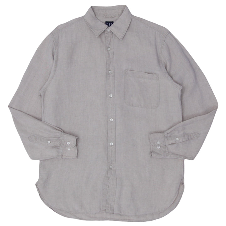 Mens GAP Linen Long Sleeve Shirt - Fashion Rerun Vintage Migration_Shirt
