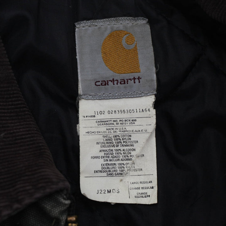 Vintage Carhartt Detroit J22 MOS Arctic Quilt Lined Slightly Distressed Workwear Jacket