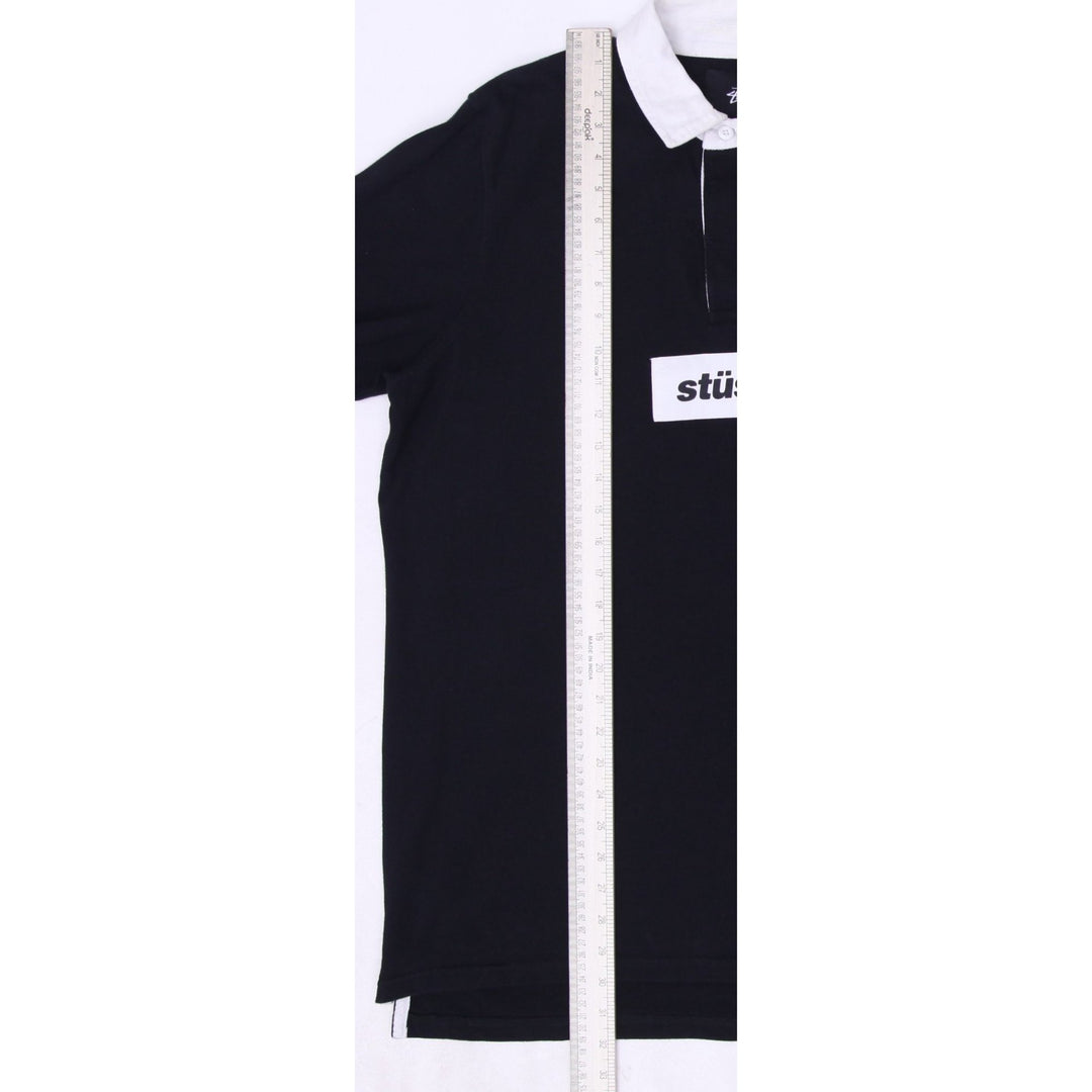 Stussy Graphic Stripe Long Sleeve Polo Shirt Size M | Migration_Shirts SW COLLECTION - Alternate View | Fashion Rerun