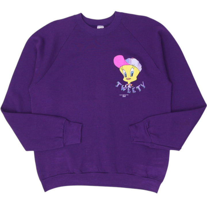 Vintage Fruit of the Loom Tweety Sweatshirt Purple Graphic Size XXL | Migration_Sweatshirt | Fashion Rerun