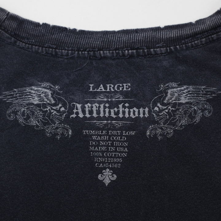 Y2K Mens Affliction Vengeance Order the Thieves Reversible T-Shirt Size L