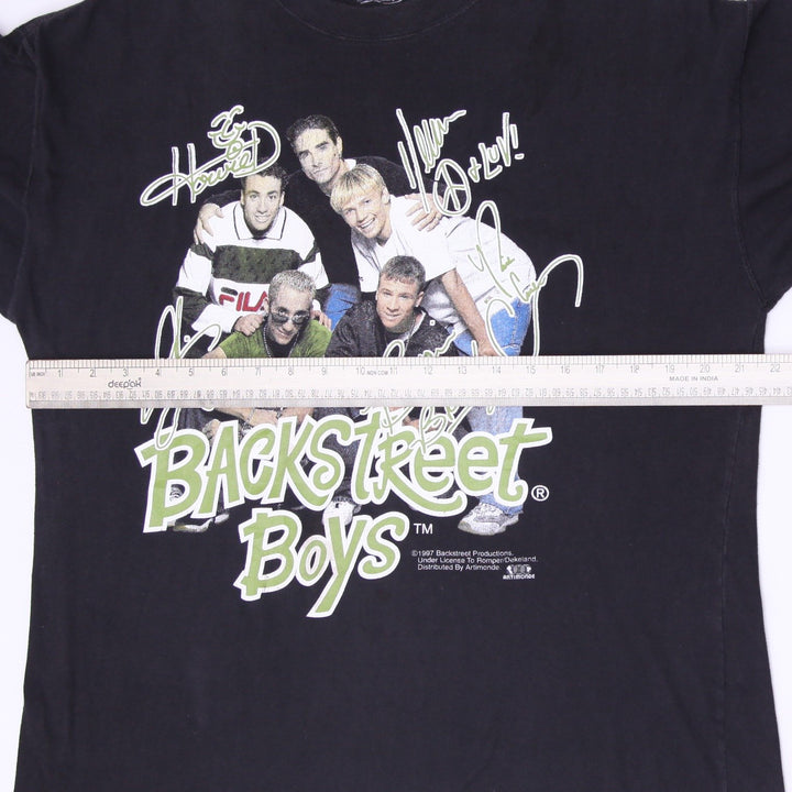 Vintage 1997 Backstreet Boys Signature Tour T-Shirt Black 90s Boyband T-Shirt