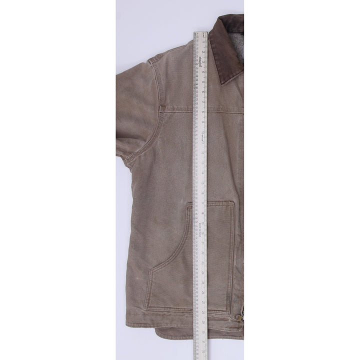 Mens Carhartt Sandstone Ridge Coat Full Zip Distressed Jacket Size L