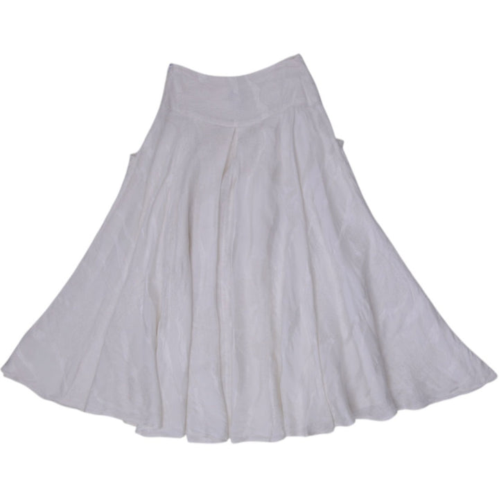 Y2K Ladies Byblos Pleated Yoke Flare Maxi Midi Skirt Size 8