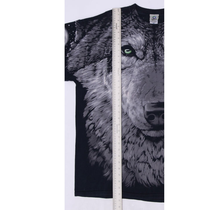 Vintage Mens Liquid Blue T-Shirt Black Wolf Graphic Cotton | Migration_T-Shirts - View 8 | Fashion Rerun